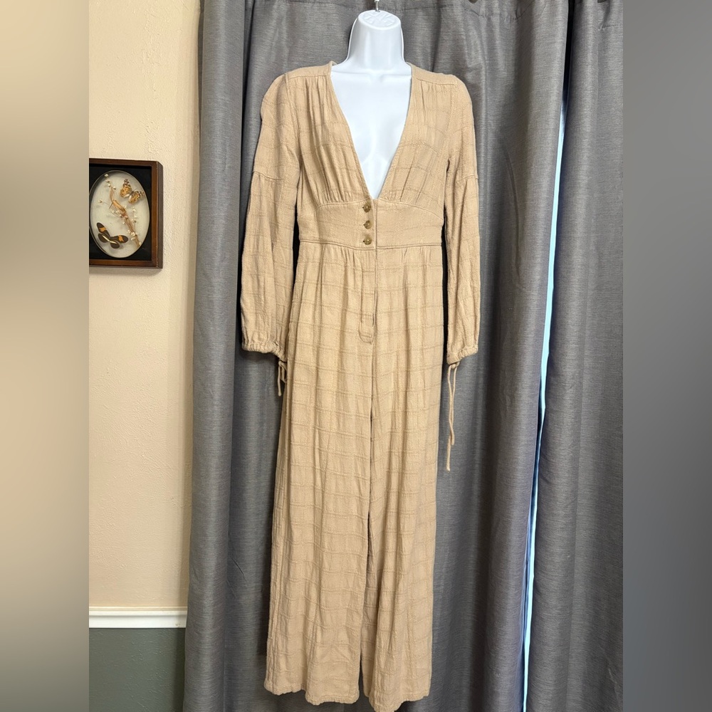 Free People True Lovin' Linen Jumpsuit size Small